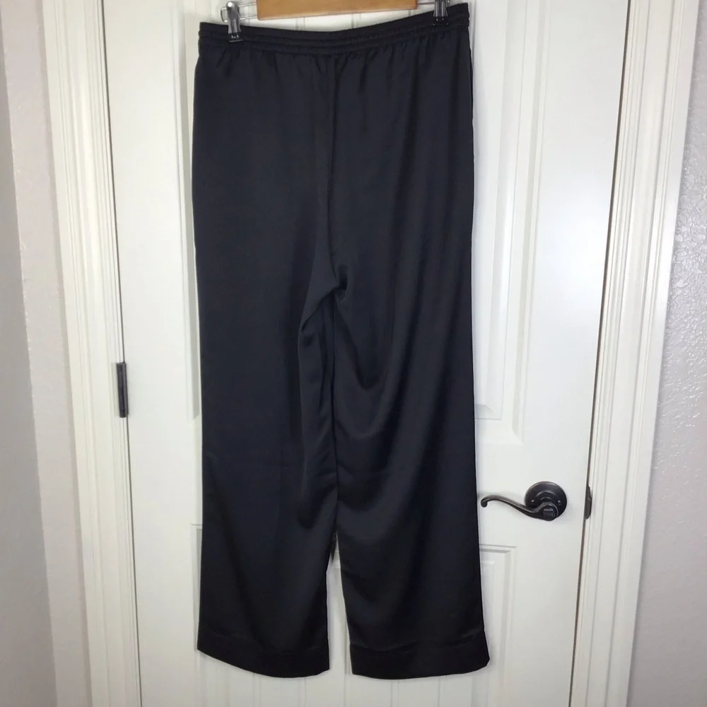 NWT J. Crew Drawstring Cuffed Crepe Pants in Black Size 8.